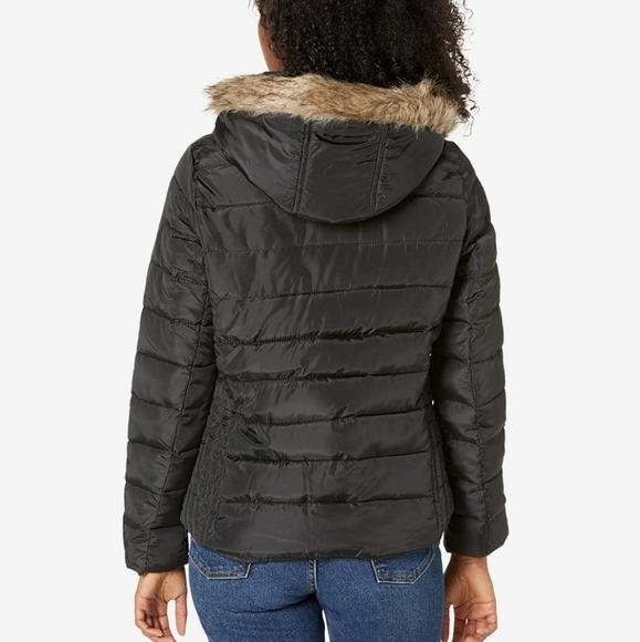 US POLO ASSN Women's Hooded Puffer Jacket Black Large - Picture 3 of 9